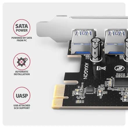 I/O CARD USB2 PCIE 4PORT/PCEU-430RS AXAGON – 5