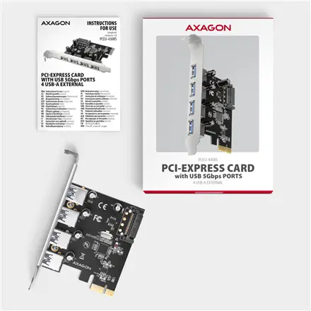 I/O CARD USB2 PCIE 4PORT/PCEU-430RS AXAGON – 6
