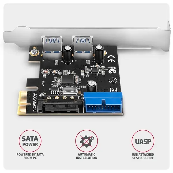 I/O CARD PCIE USB 5GBPS 4PORT/SP&LP PCEU-232RS AXAGON – 10