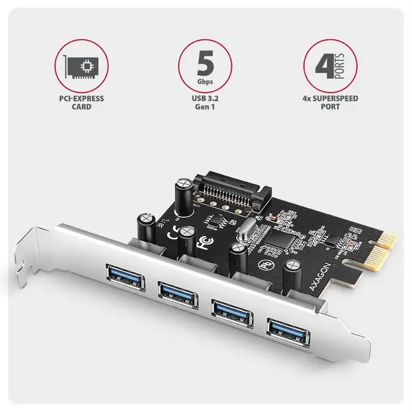 I/O CARD USB2 PCIE 4PORT/PCEU-430RS AXAGON – 9