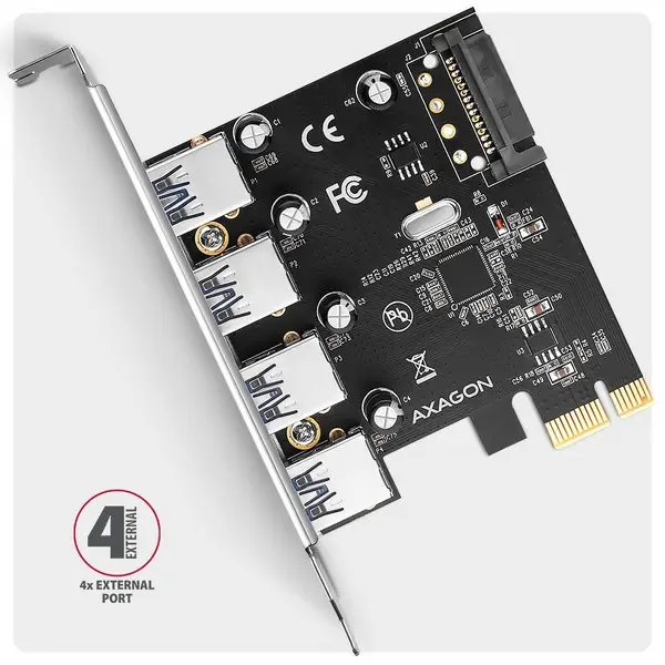I/O CARD USB2 PCIE 4PORT/PCEU-430RS AXAGON – 10