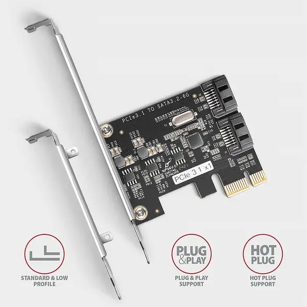 SSD ACC I/O CONTROLLER PCIE/2XSATA 6G PCES-SJ2 AXAGON – 6