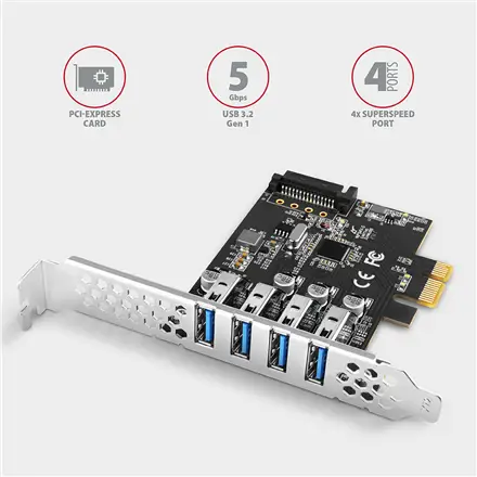 I/O CARD USB PCIE 4PORT/PCEU-43RS AXAGON – 4