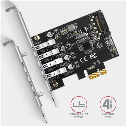 I/O CARD USB PCIE 4PORT/PCEU-43RS AXAGON – 5