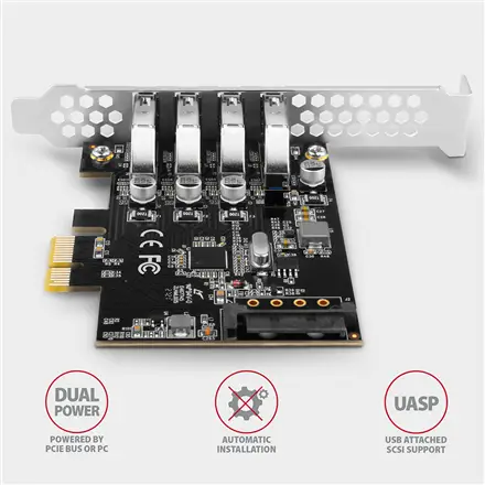 I/O CARD USB PCIE 4PORT/PCEU-43RS AXAGON – 6