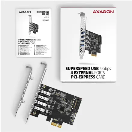 I/O CARD USB PCIE 4PORT/PCEU-43RS AXAGON – 7