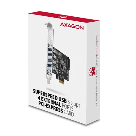 I/O CARD USB PCIE 4PORT/PCEU-43RS AXAGON – 8