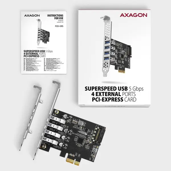I/O CARD USB PCIE 4PORT/PCEU-43RS AXAGON – 2