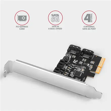 SSD ACC I/O CONTROLLER PCIE/SATA 6G PCES-SA4X4 AXAGON – 3