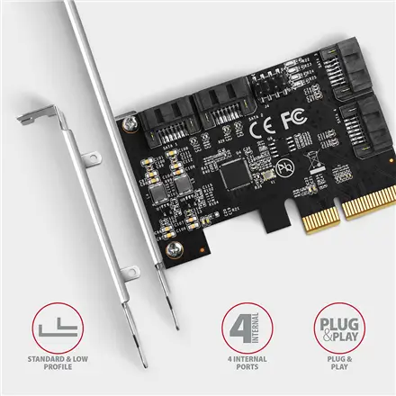 SSD ACC I/O CONTROLLER PCIE/SATA 6G PCES-SA4X4 AXAGON – 4