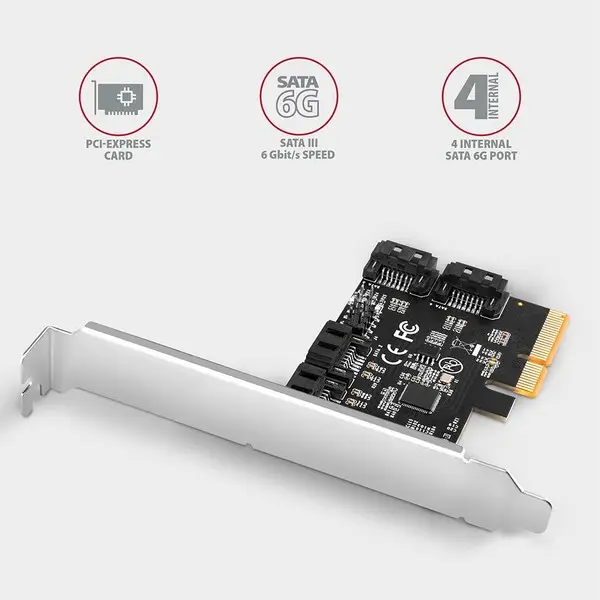 SSD ACC I/O CONTROLLER PCIE/SATA 6G PCES-SA4X4 AXAGON – 5