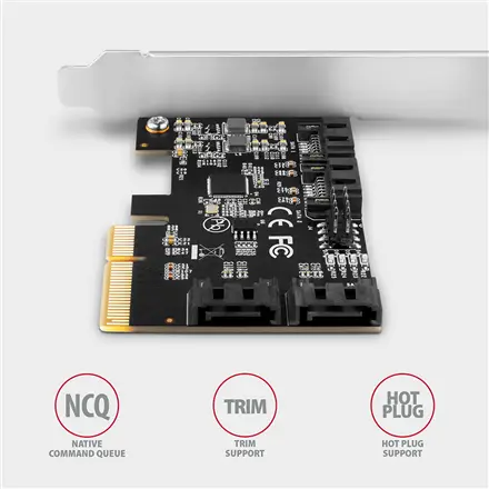 SSD ACC I/O CONTROLLER PCIE/SATA 6G PCES-SA4X4 AXAGON – 6