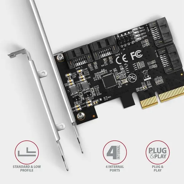 SSD ACC I/O CONTROLLER PCIE/SATA 6G PCES-SA4X4 AXAGON – 7