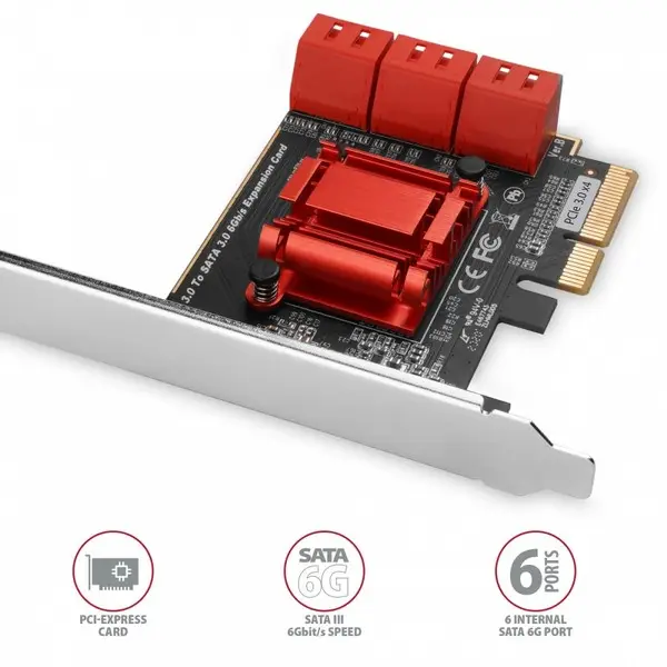 SSD ACC I/O CONTROLLER PCIE/6XSATA 6G PCES-SA6 AXAGON – 5