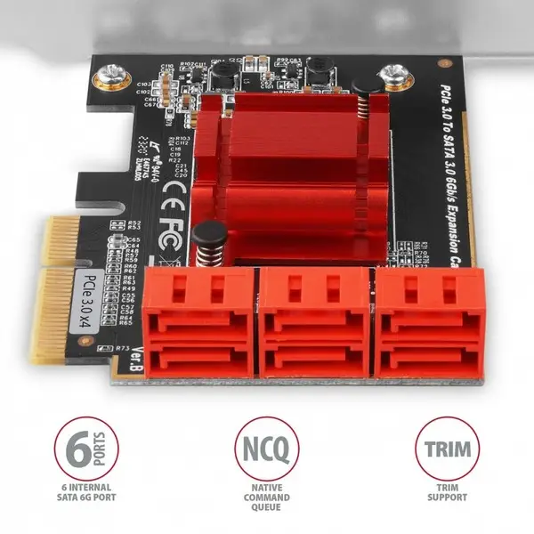 SSD ACC I/O CONTROLLER PCIE/6XSATA 6G PCES-SA6 AXAGON – 8