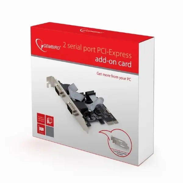 GEMBIRD SPC-22 PCI Express card 2x serial low profile – 5