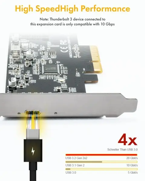 ICY BOX IB-PCI1901-C32 USB Type-C 3.2 PCIe controller card – 3
