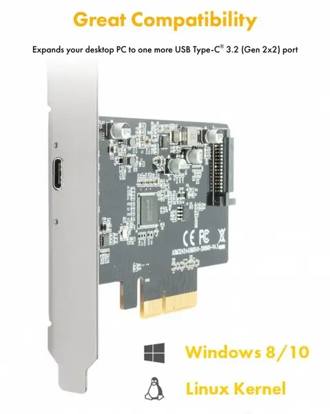 ICY BOX IB-PCI1901-C32 USB Type-C 3.2 PCIe controller card – 5