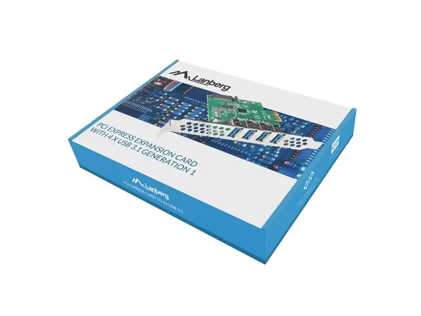 LANBERG extension card PCI Express > 4 x USB 3.1 GEN1 + low profile bracket – 7