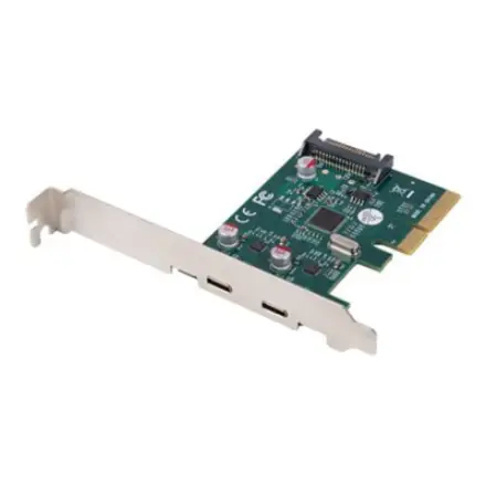 Lanberg PCI-Express X1 Card to 2X USB-C 3.2 GEN 2X1 Low profile – 6