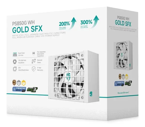 Gamer Storm PS850G WH maitinimo blokas 850 W 20+4 pin ATX ATX Balta – 6