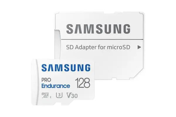 SAMSUNG PRO Endurance microSD 128GB UHS-I U3 Class10 R100/W40 up to 70080 hours incl. SD Adapter 2022 – 7