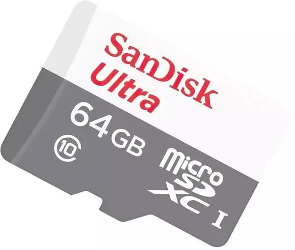 SANDISK Ultra microSDXC 64GB + SD Adapter 100MB/s Class 10 UHS-I – 3