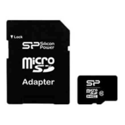 SILICON POWER memory card Micro SDHC 16GB Class 10 + Adapter – 4
