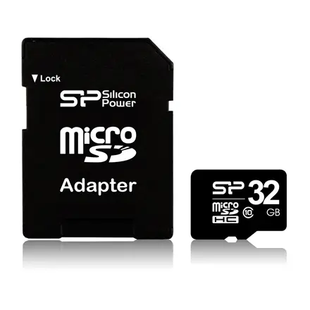 SILICON POWER memory card Micro SDHC 32GB Class 10 + Adapter – 4