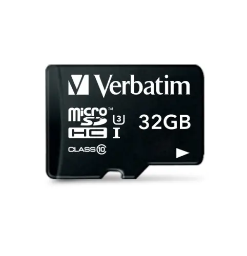 Verbatim 47041 Pro U3 Micro SDHC Atminties kortelė 32GB + microSD į SD Adapteris – 2