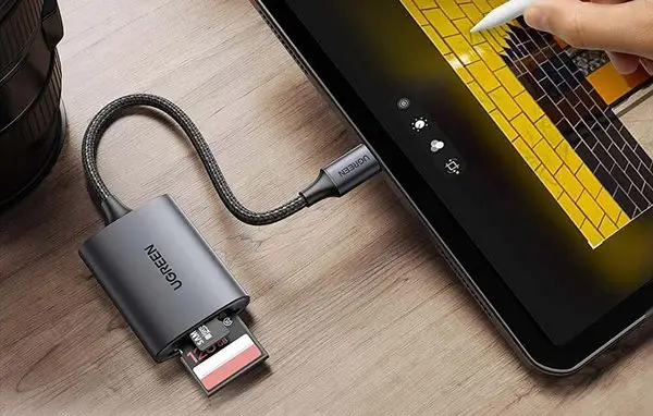 Atminties Kortelių Skaitytuvas - UGREEN CM401 USB C 5Gb/s SDHC MicroSD Aliuminis Pilkas – 3
