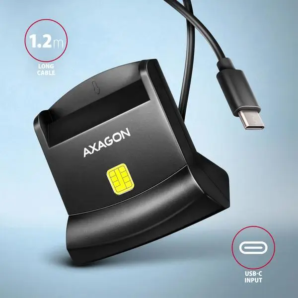 CARD READER STAND SMARTCARD/ID/USB-C 1.2M CRE-SM4NC AXAGON – 5