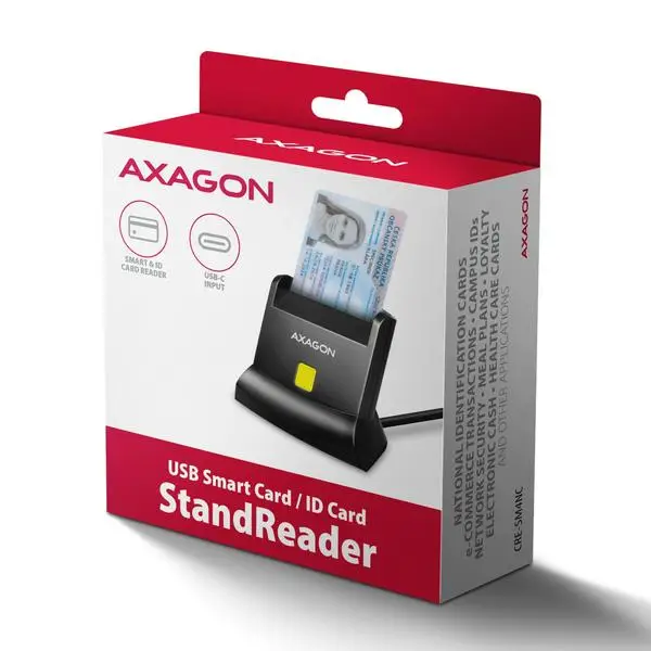 CARD READER STAND SMARTCARD/ID/USB-C 1.2M CRE-SM4NC AXAGON – 7