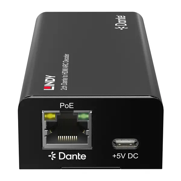 Audio Dekoderis - Lindy 2ch Dante į HDMI ARC Dekoderis, 96kHz, RJ45 Įvestis, HDMI Išvestis, Juoda – 4