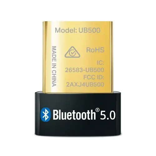 TP-LINK UB500 itin mažas, prie kompiuterio per USB jungtį jungiamas Bluetooth 5.0 nano adapteris – 5