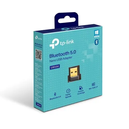 TP-LINK UB500 itin mažas, prie kompiuterio per USB jungtį jungiamas Bluetooth 5.0 nano adapteris – 8