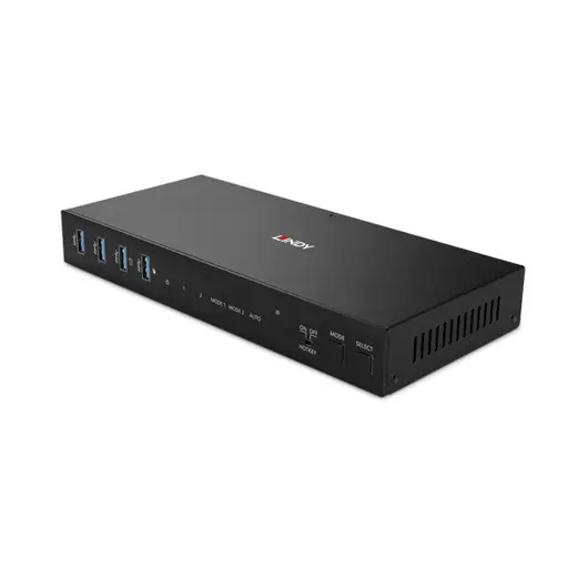 KVM Jungiklis - LINDY Dvigubas HDMI 4K60 USB 3.0 KVM Jungiklis su Nuotoliniu Valdymu