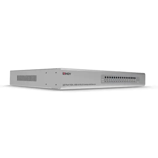 KVM Switch - LINDY 16 Prievadų VGA ir USB Combo KVM Switch, 2048x1536@60Hz, Sidabrinis