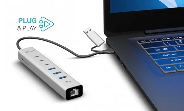 USB-C/USB-A Metal Hub 6 port 3xUSBc/3xUSBa – 4