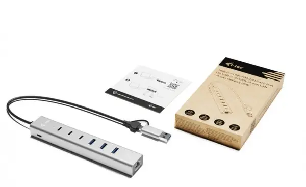 USB-C/USB-A Metal Hub 6 port 3xUSBc/3xUSBa – 2