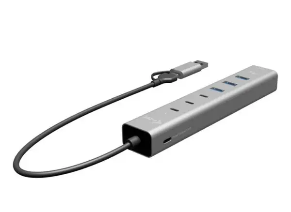 USB-C/USB-A Metal Hub 6 port 3xUSBc/3xUSBa – 10