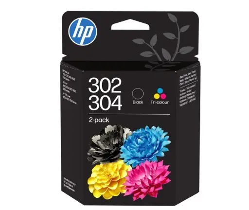 Set ink 302/304 B82L1AE black + Tri-Color