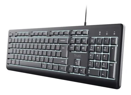 Trust Primo Beleuchtete klaviatūra Namams / biurui USB QWERTY Anglų (JAV) Juoda