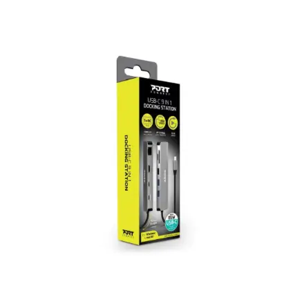 PORT DESIGNS Docking Type C 9 In 1 - 1 X 4K HDMI - Pd 85W - Retail Btoc Only – 10
