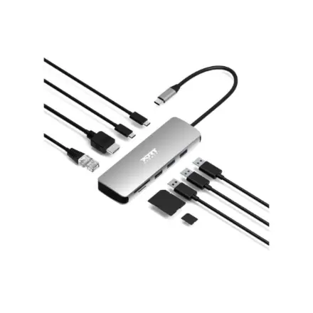PORT DESIGNS Docking Type C 9 In 1 - 1 X 4K HDMI - Pd 85W - Retail Btoc Only – 7