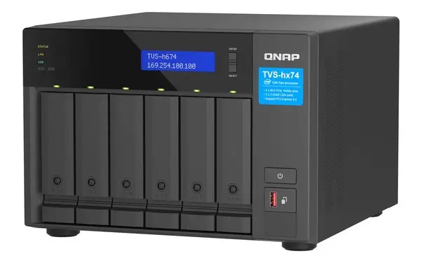 QNAP ZFS-based storage TVS-h674-i5-32G with PCIe Gen 4 expandability for 10/25GbE connectivity, M.2 NVMe SSD caching and multi-threads processors – 3