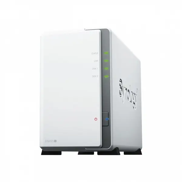 SYNOLOGY DS223j DiskStation 2-bay NAS server - Realtek RTD1619B, 1GB DDR4, 2x 2.5"/3.5" HDD/SSD, 1x 1GbE, 2x USB 3.2 Gen1, WoL/W – 2