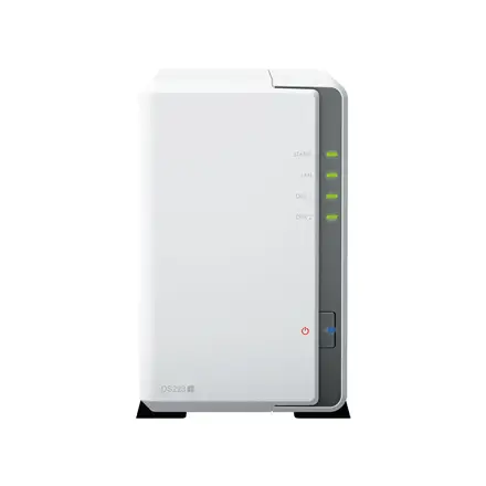 SYNOLOGY DS223j DiskStation 2-bay NAS server - Realtek RTD1619B, 1GB DDR4, 2x 2.5"/3.5" HDD/SSD, 1x 1GbE, 2x USB 3.2 Gen1, WoL/W – 7