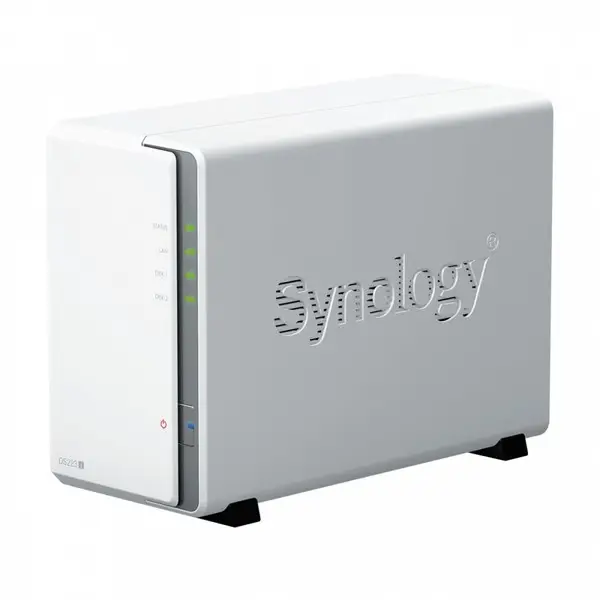 SYNOLOGY DS223j DiskStation 2-bay NAS server - Realtek RTD1619B, 1GB DDR4, 2x 2.5"/3.5" HDD/SSD, 1x 1GbE, 2x USB 3.2 Gen1, WoL/W – 5