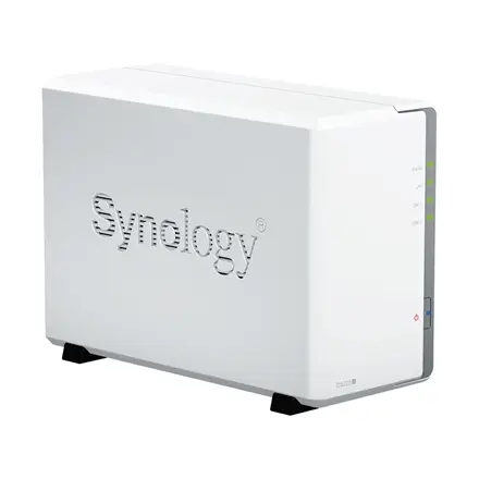 SYNOLOGY DS223j DiskStation 2-bay NAS server - Realtek RTD1619B, 1GB DDR4, 2x 2.5"/3.5" HDD/SSD, 1x 1GbE, 2x USB 3.2 Gen1, WoL/W – 9